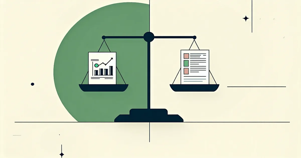 Scale balance comparing carbon measurement and carbon offset certificates
