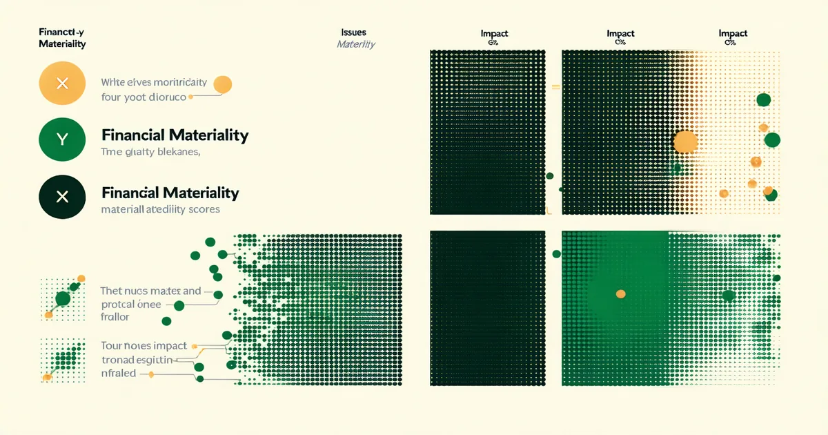 Double materiality matrix diagram with financial and impact axes