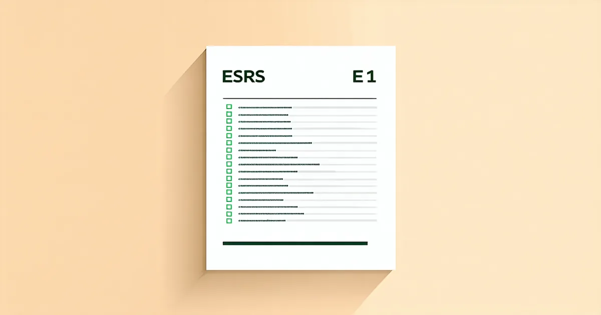 ESRS E1 compliance checklist document concept