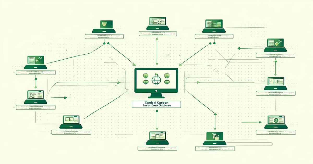 Supplier data collection workflow connecting companies to carbon inventory
