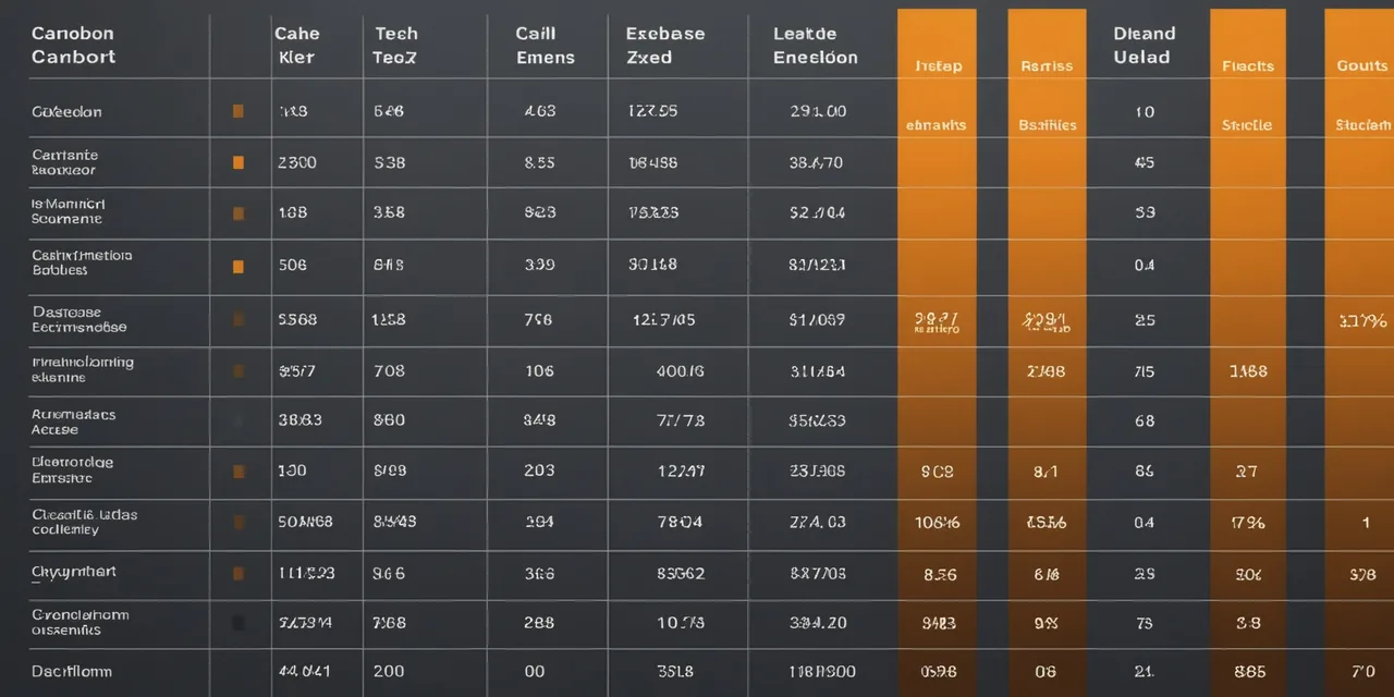 Abstract carbon accounting ledger with emission categories and data flows